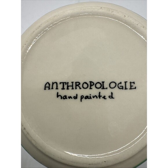 Anthropologie - Mint Green - Monogram Letter F Mug Coffee Cup Hand Painted Gift - Picture 4 of 4